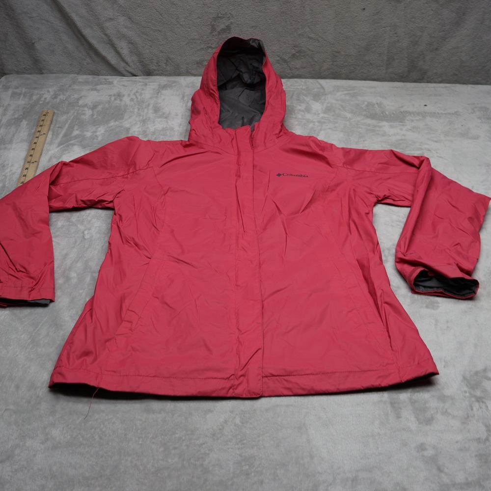 Columbia Jacket Womens Medium Pink Timber Pointe Wind Rain Waterproof Outdoor